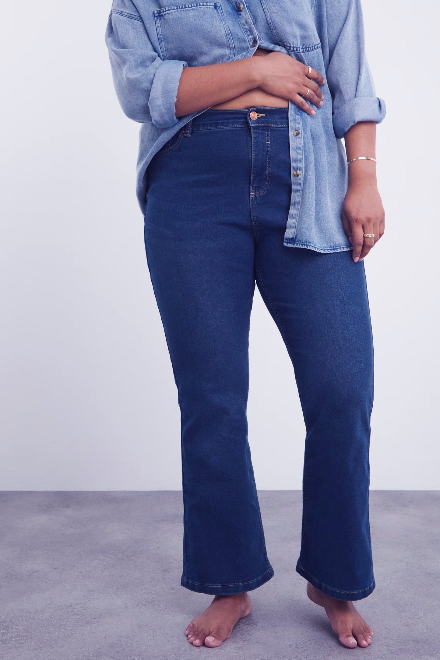 24/7 Authentic Blue Bootcut Jeans