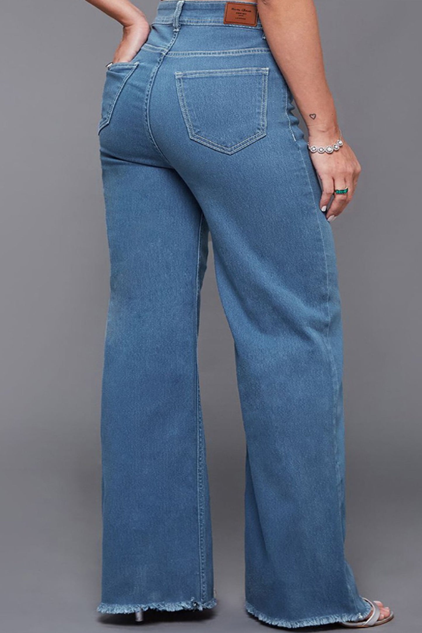 High Waist Wide Leg Corp Denim