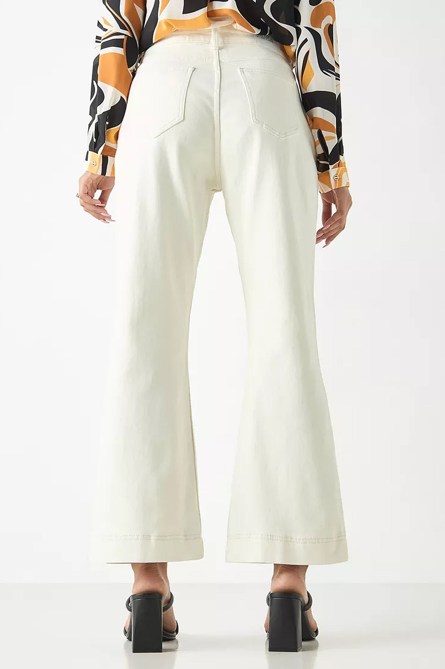 Flared-Leg Pants with Pockets