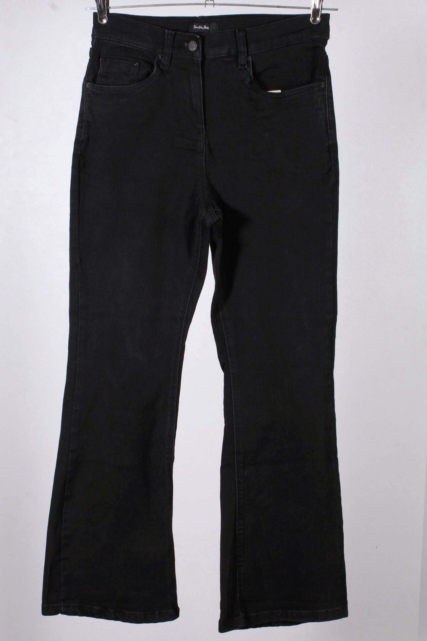 Black Flared Highwaist Super Stretch Jean