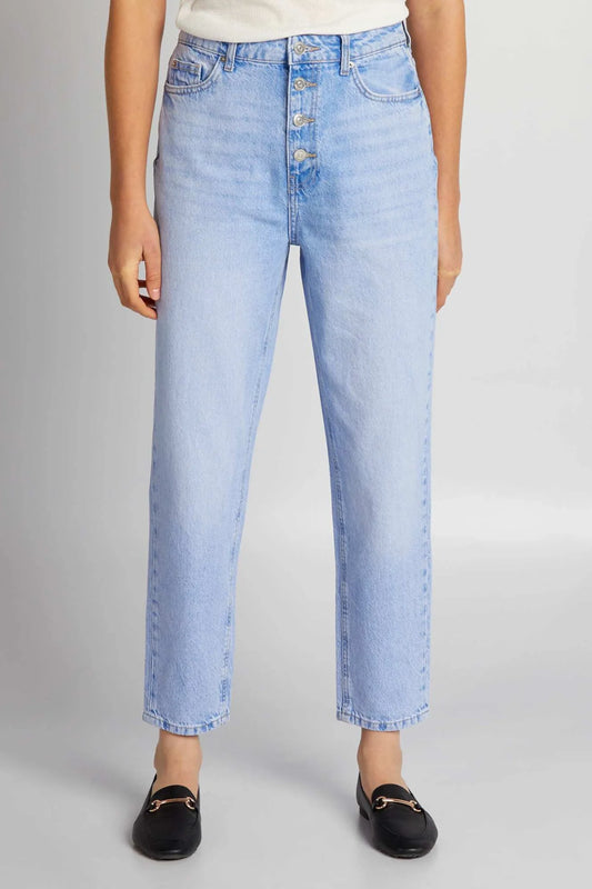 Mom's button-up stone washed jeans