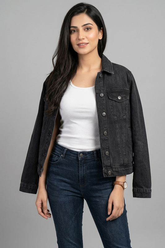 Classic Black Denim Jacket