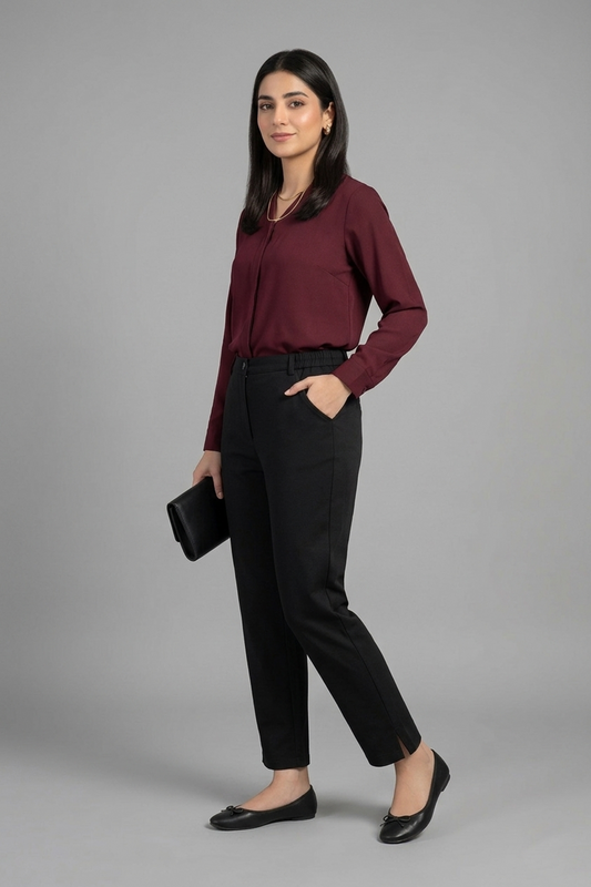 Classic Comfort Stretch Straight-Leg – Black
