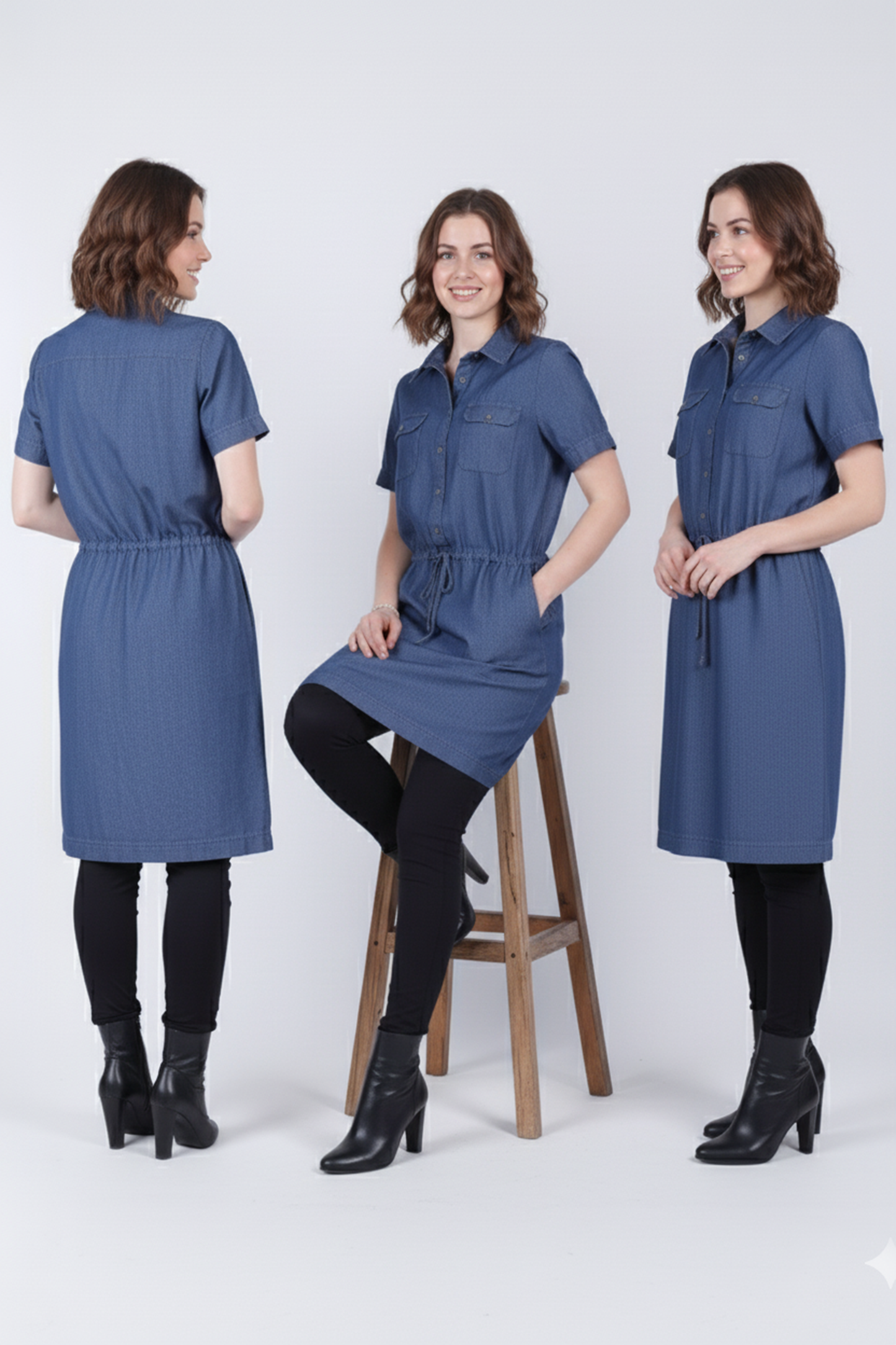 Effortlessly Chic Denim Shirt Dress