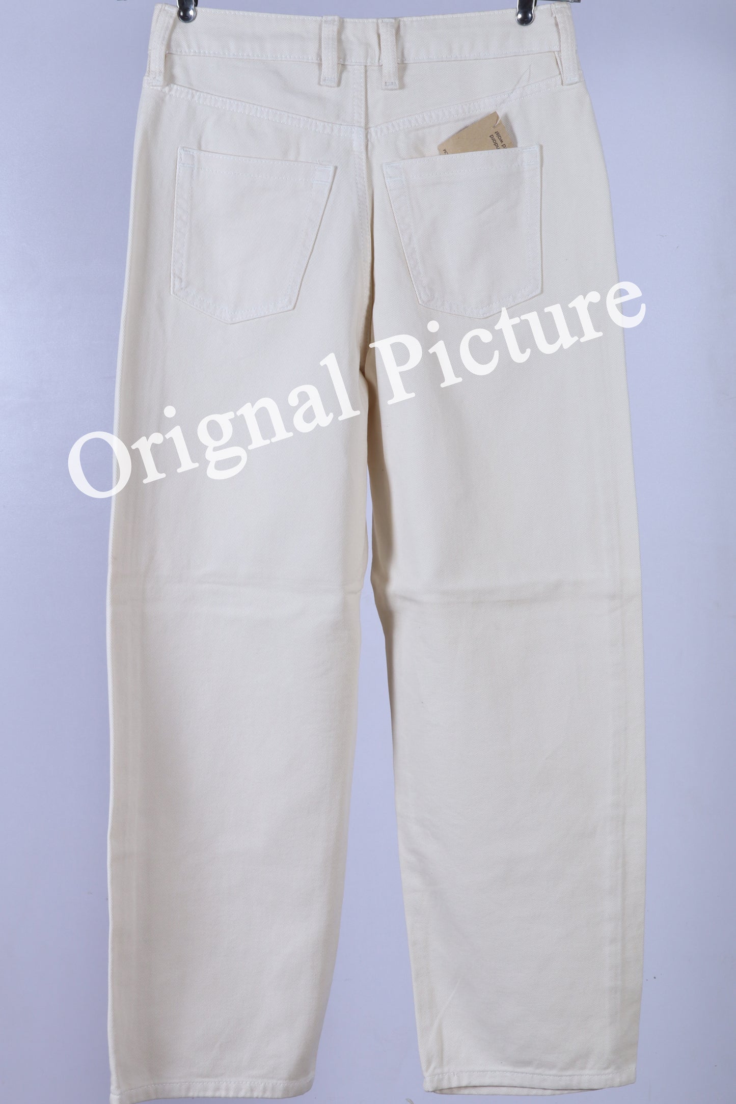 High-Waist Baggy Fit Jeans with Button Closure