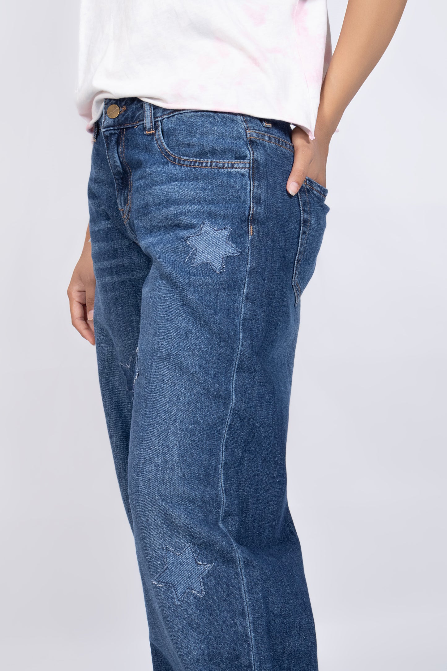 High Rise Wide Leg Jeans – Dark Wash