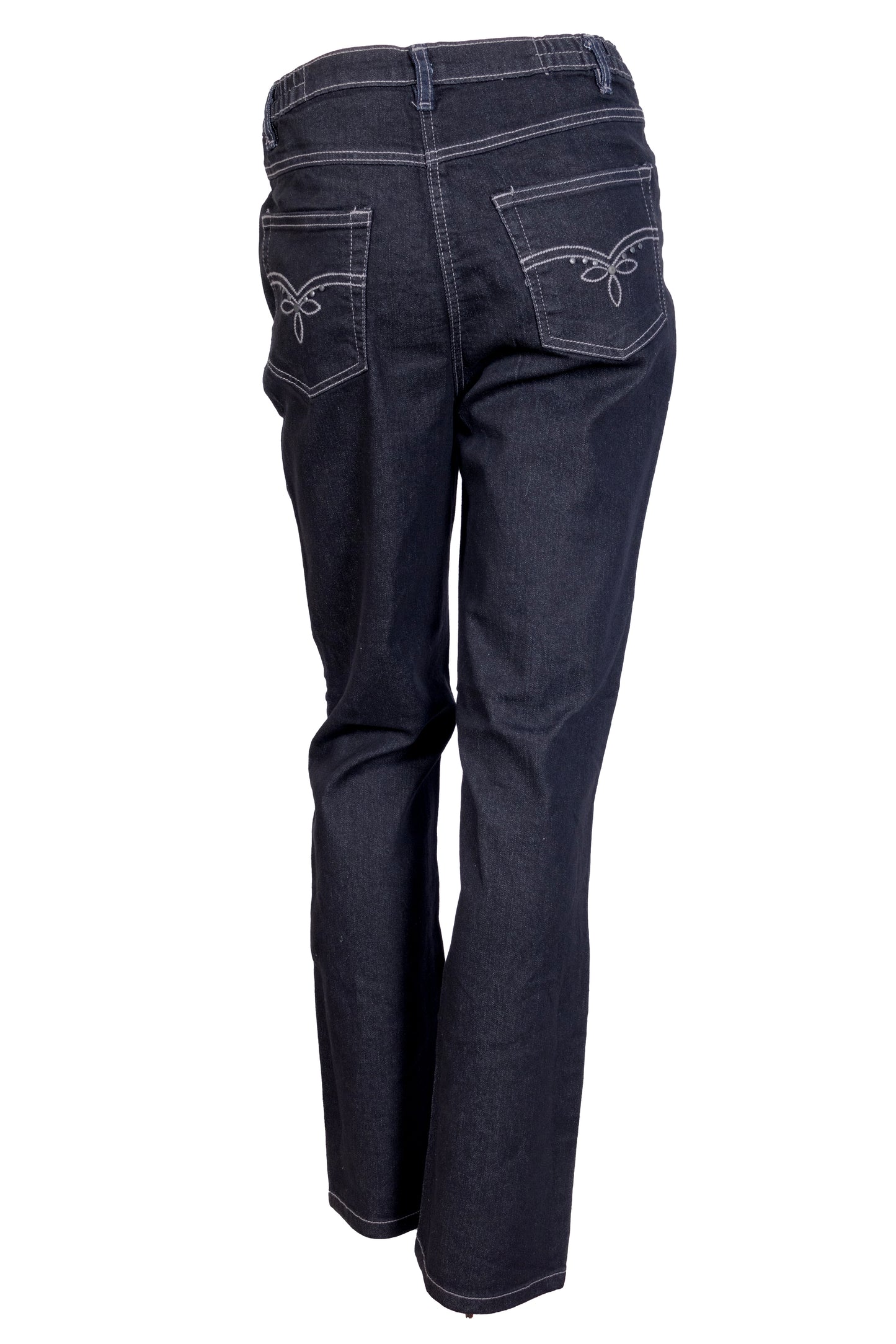 Women's Classic Black High-Rise Straight-Leg Jeans