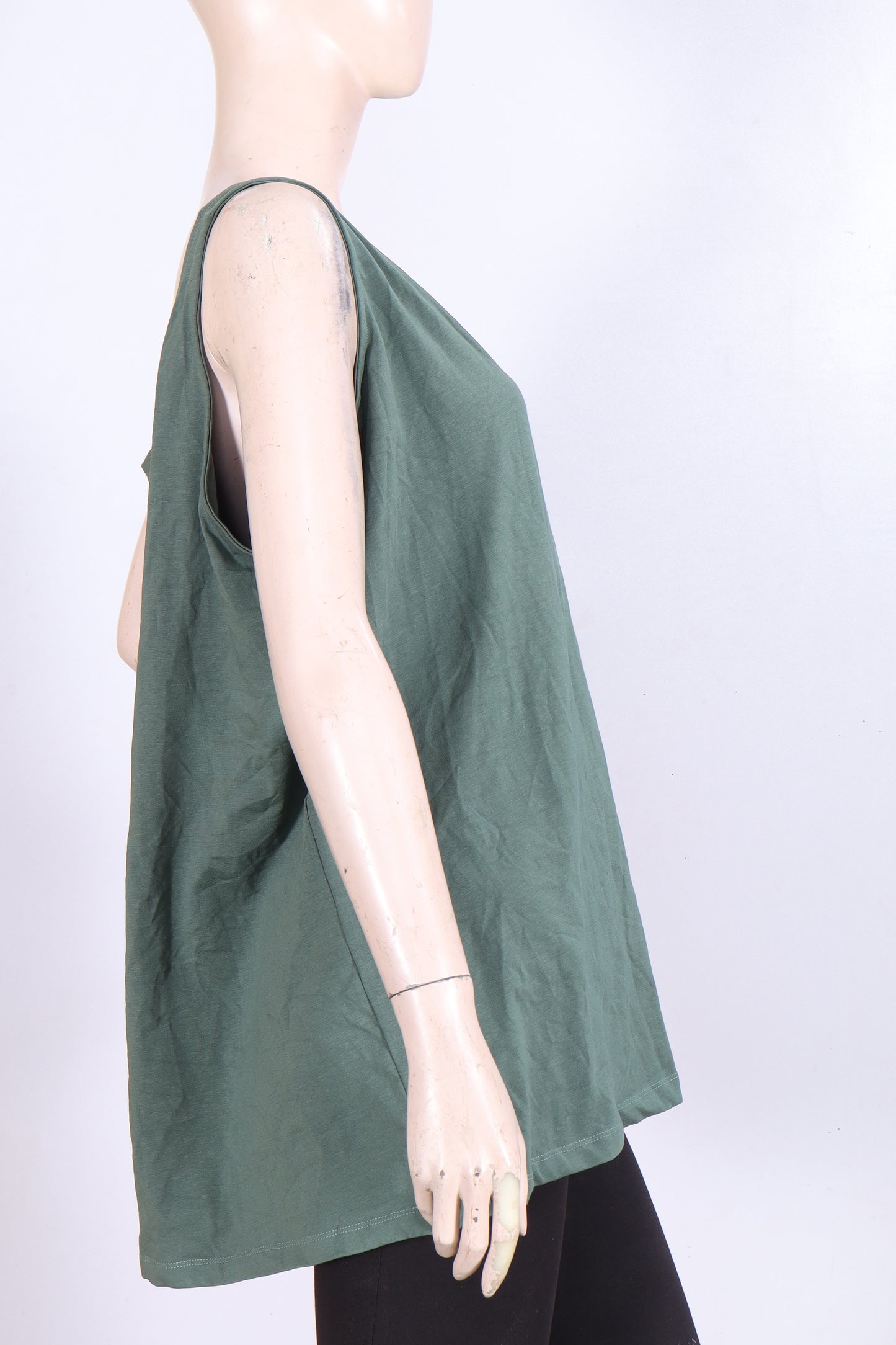 Olive Green Sleeveless Tunic Top