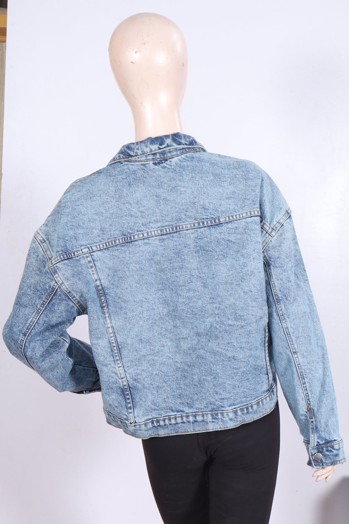 Acid Wash Oversized Denim Jacket