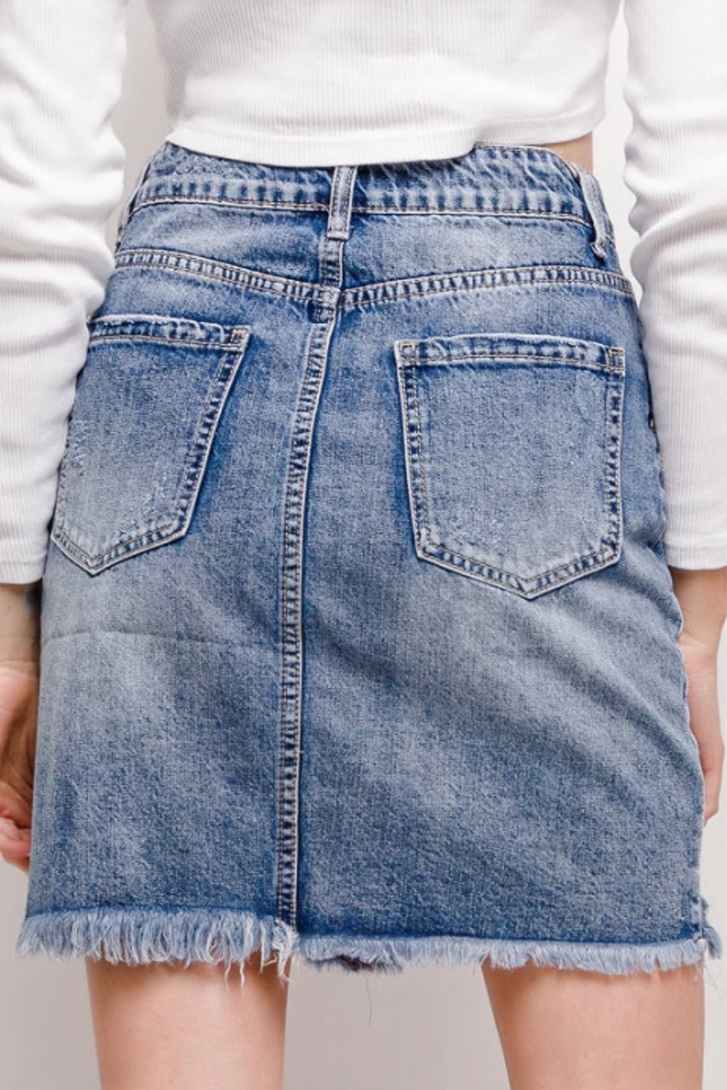 Women's Distressed Ripped Skirt