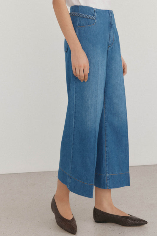 High rise culotte jeans