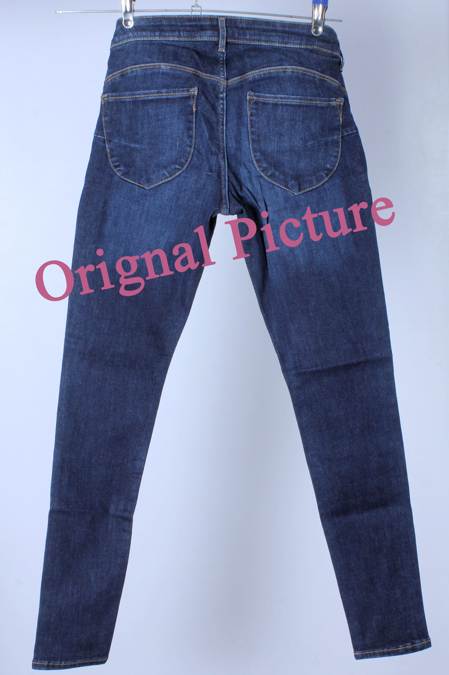 Mid Rise Skinny Patched Jeans