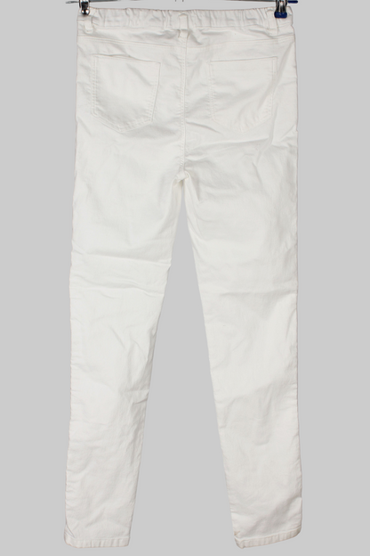 White Elastic  Denim Stretch Jegging
