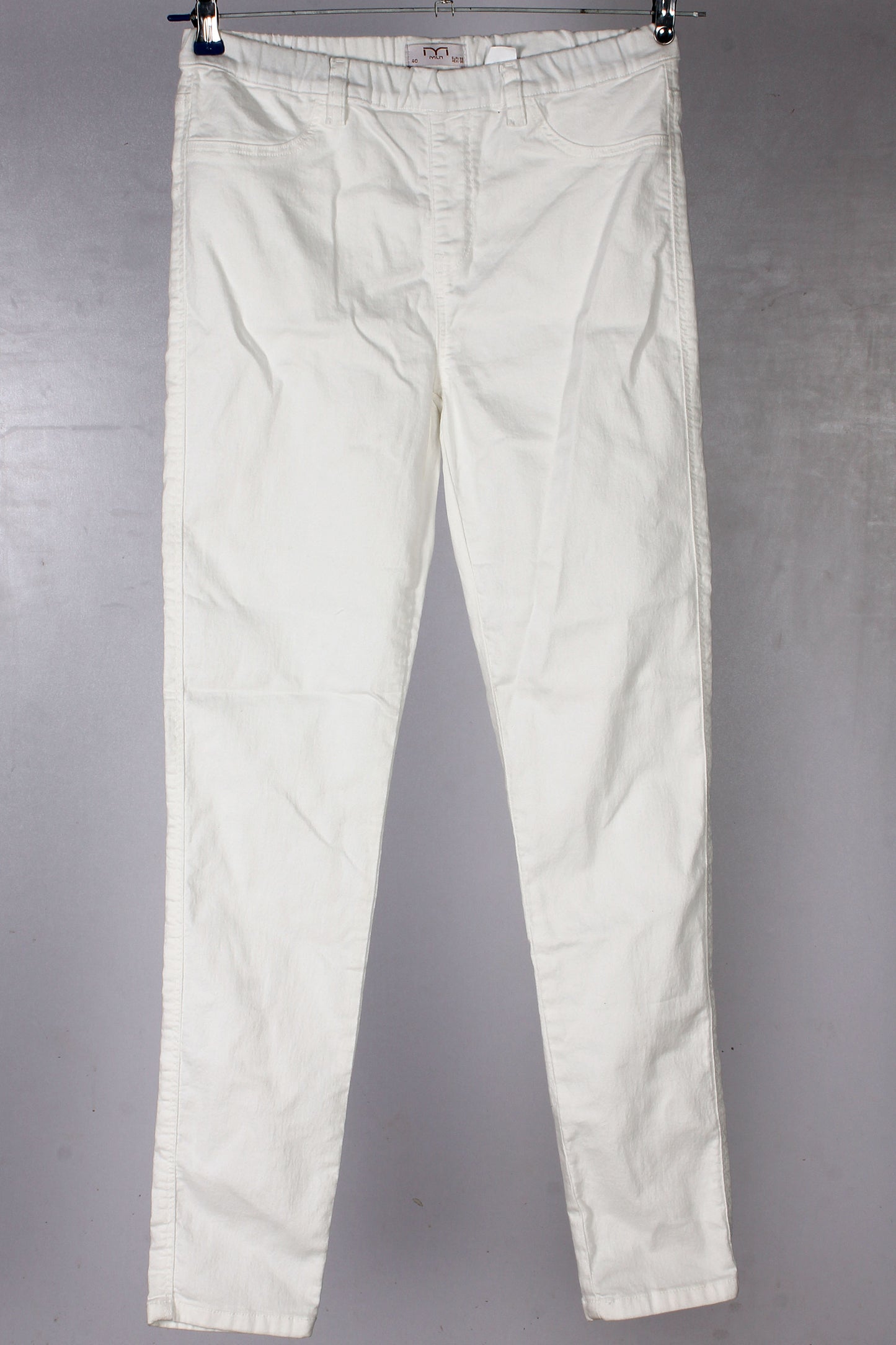 White Elastic  Denim Stretch Jegging