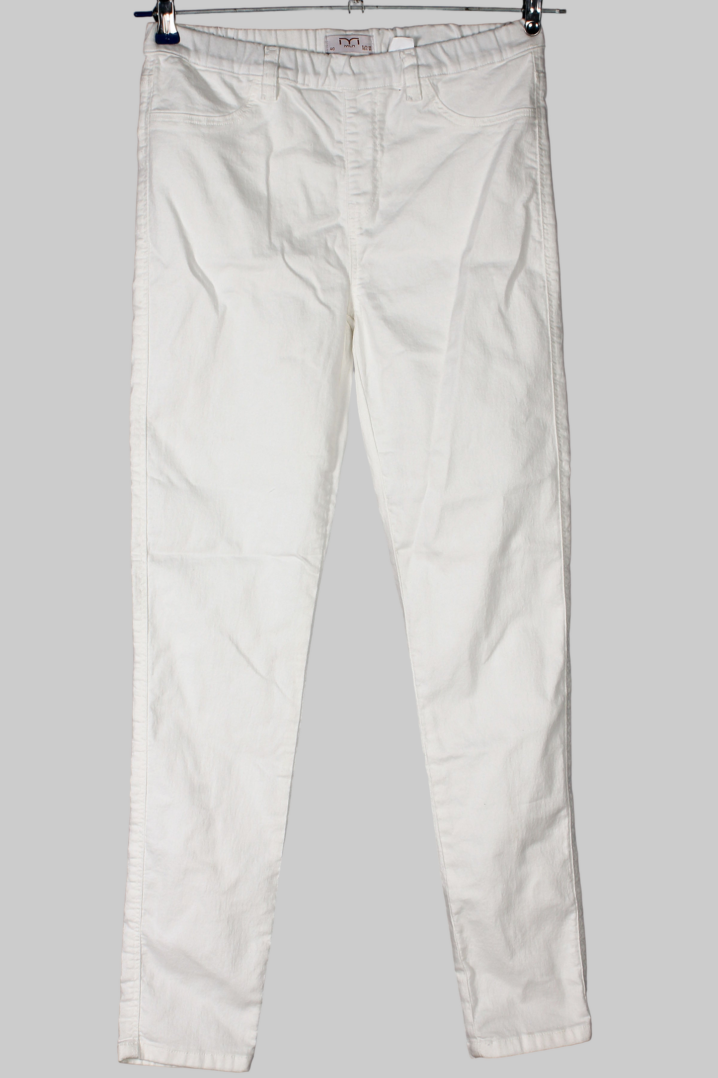 White Elastic  Denim Stretch Jegging