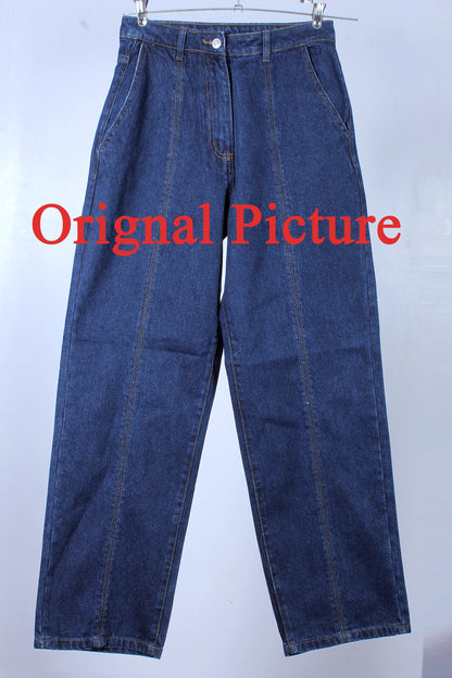 Deep Indigo High-Waist Wide-Leg Jeans