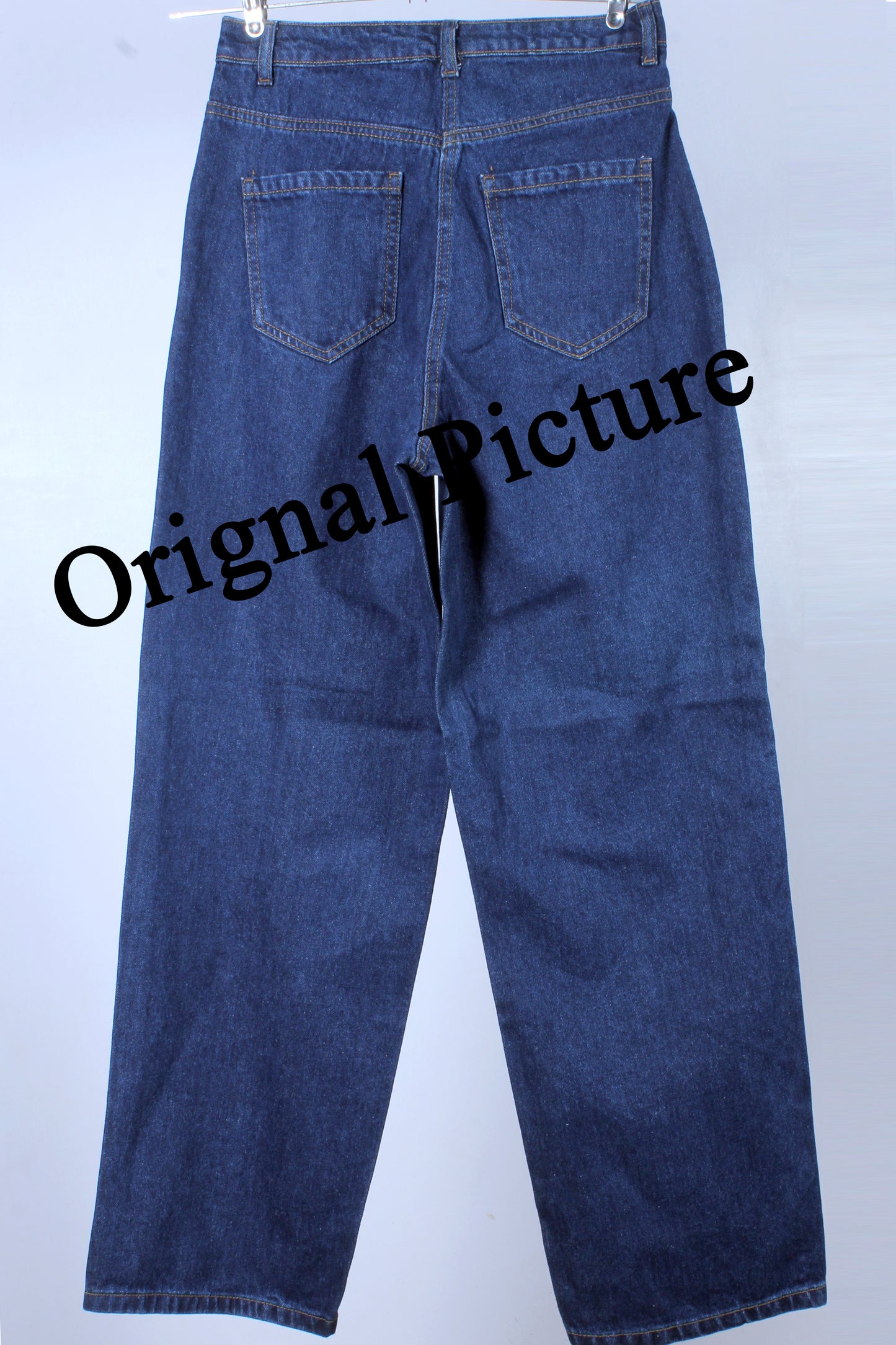 Deep Indigo High-Waist Wide-Leg Jeans
