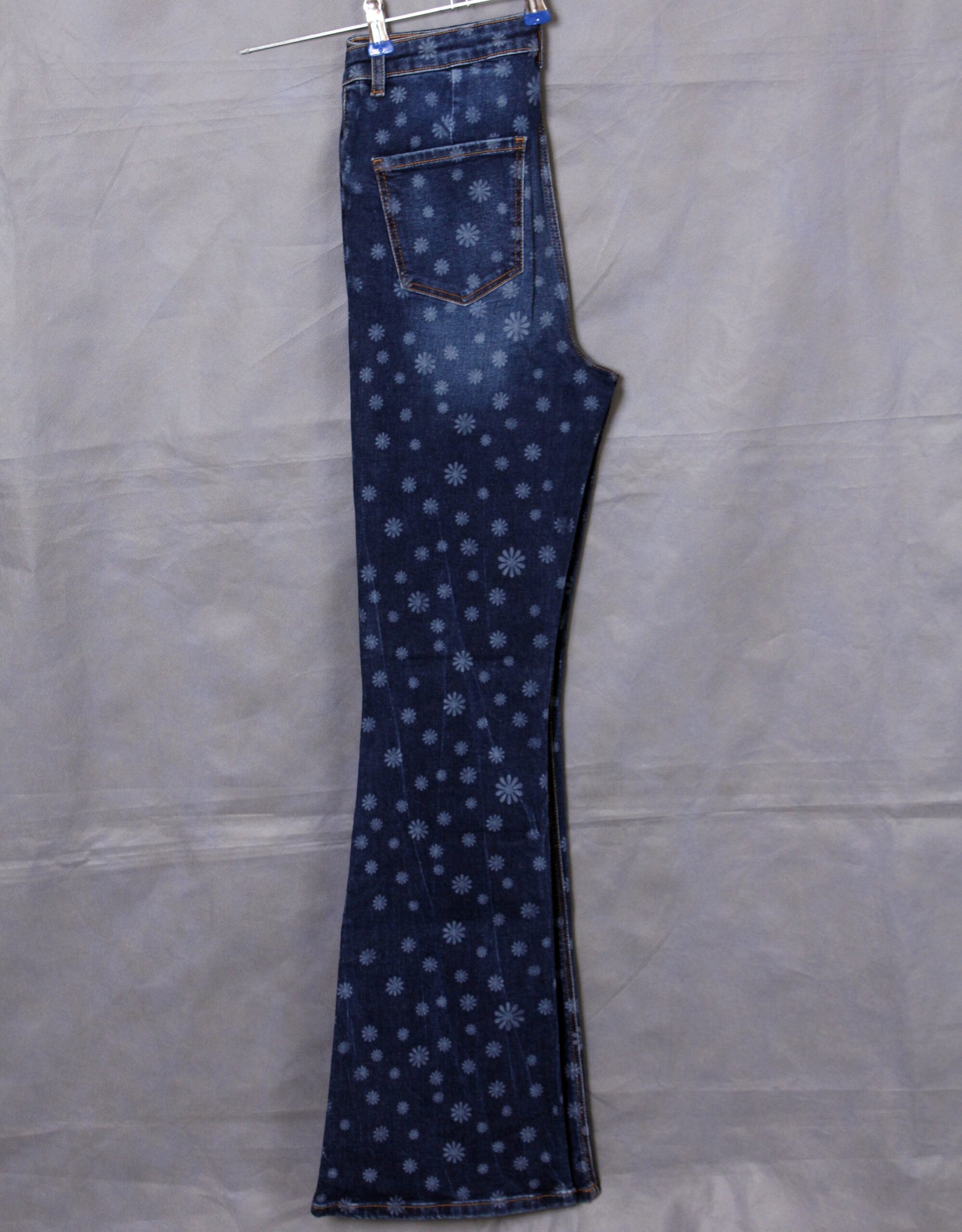 Girl's vintage wash bell-bottom jeans