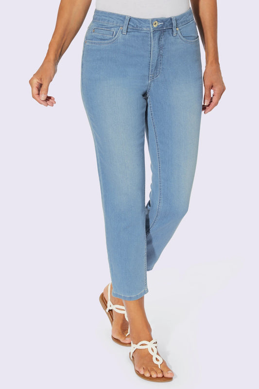 Slim mid-rise cropped jeans