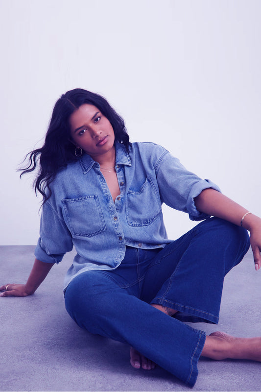 24/7 Authentic Blue Bootcut Jeans