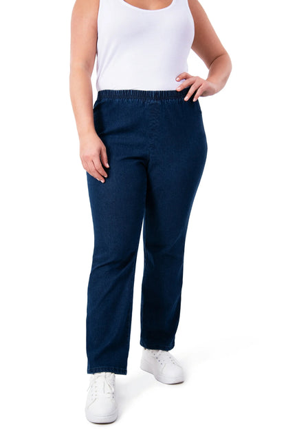  My Size Women's Plus Size Pull-On Stretch Denim Bootcut Jeggings
