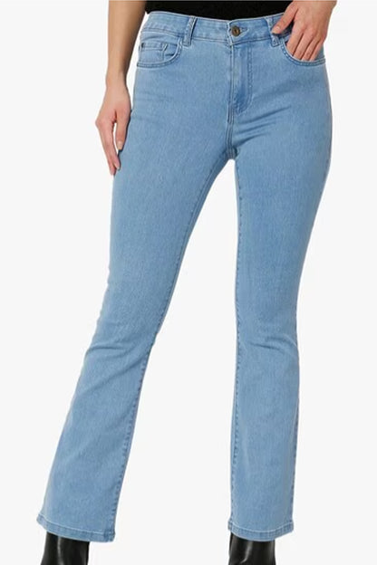 Mid rise bootcut pants