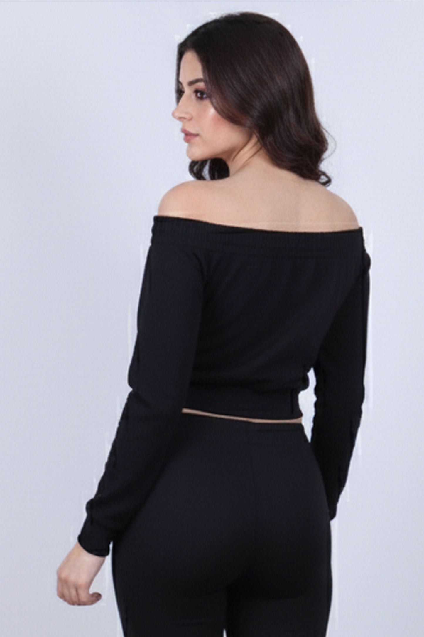 Premium Cotton Blend Drawstring Crop Top