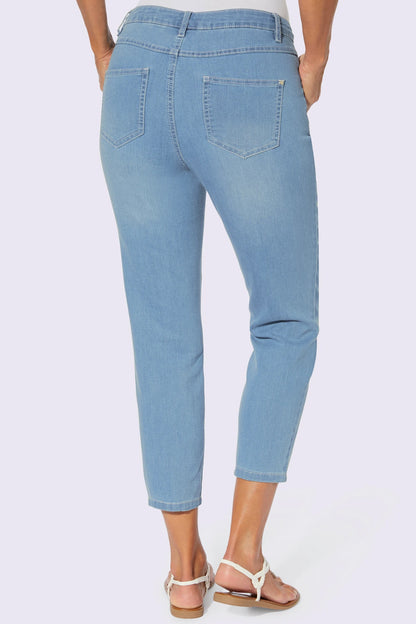 Slim mid-rise cropped jeans