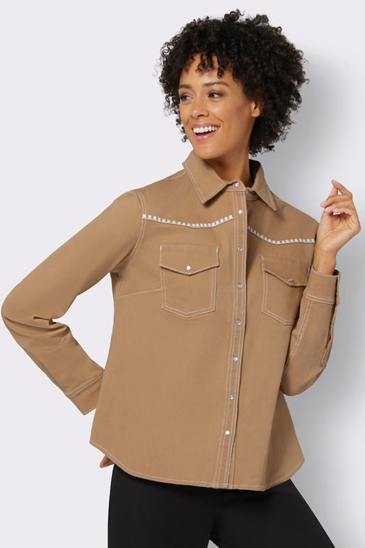 Shirt  with decorative seams
