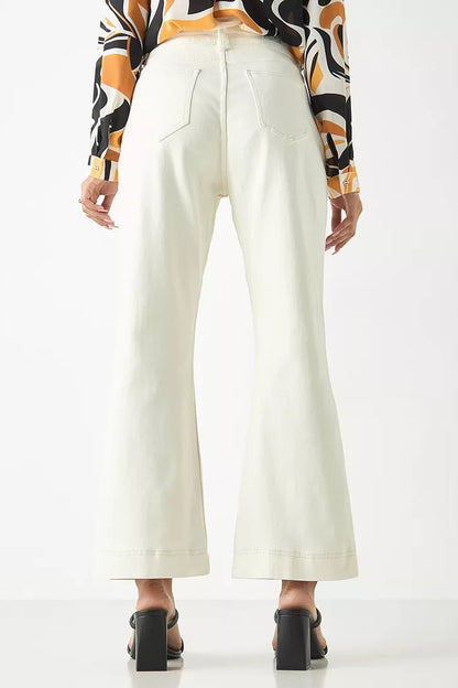 Flared-Leg Pants with Pockets