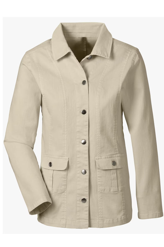 Women’s Beige Casual Denim Jacket