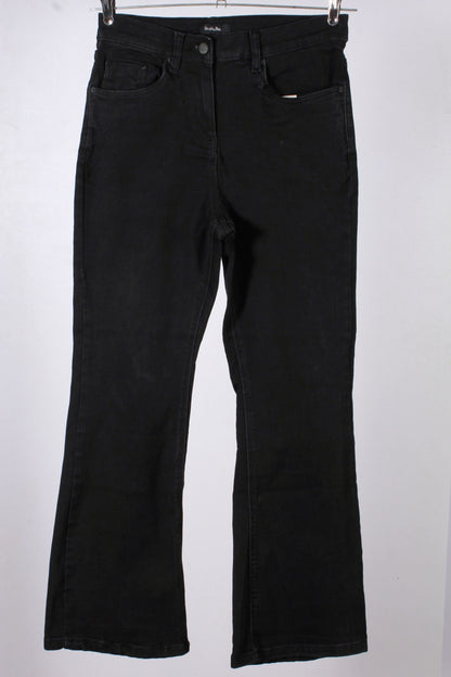 Black Flared Highwaist Super Stretch Jean