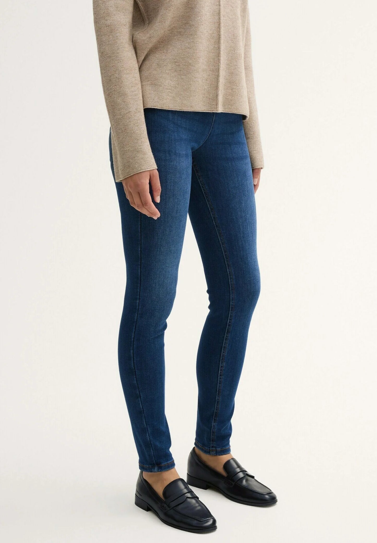 TTKATE Skinny Pull-on jeans rinsed blue denim