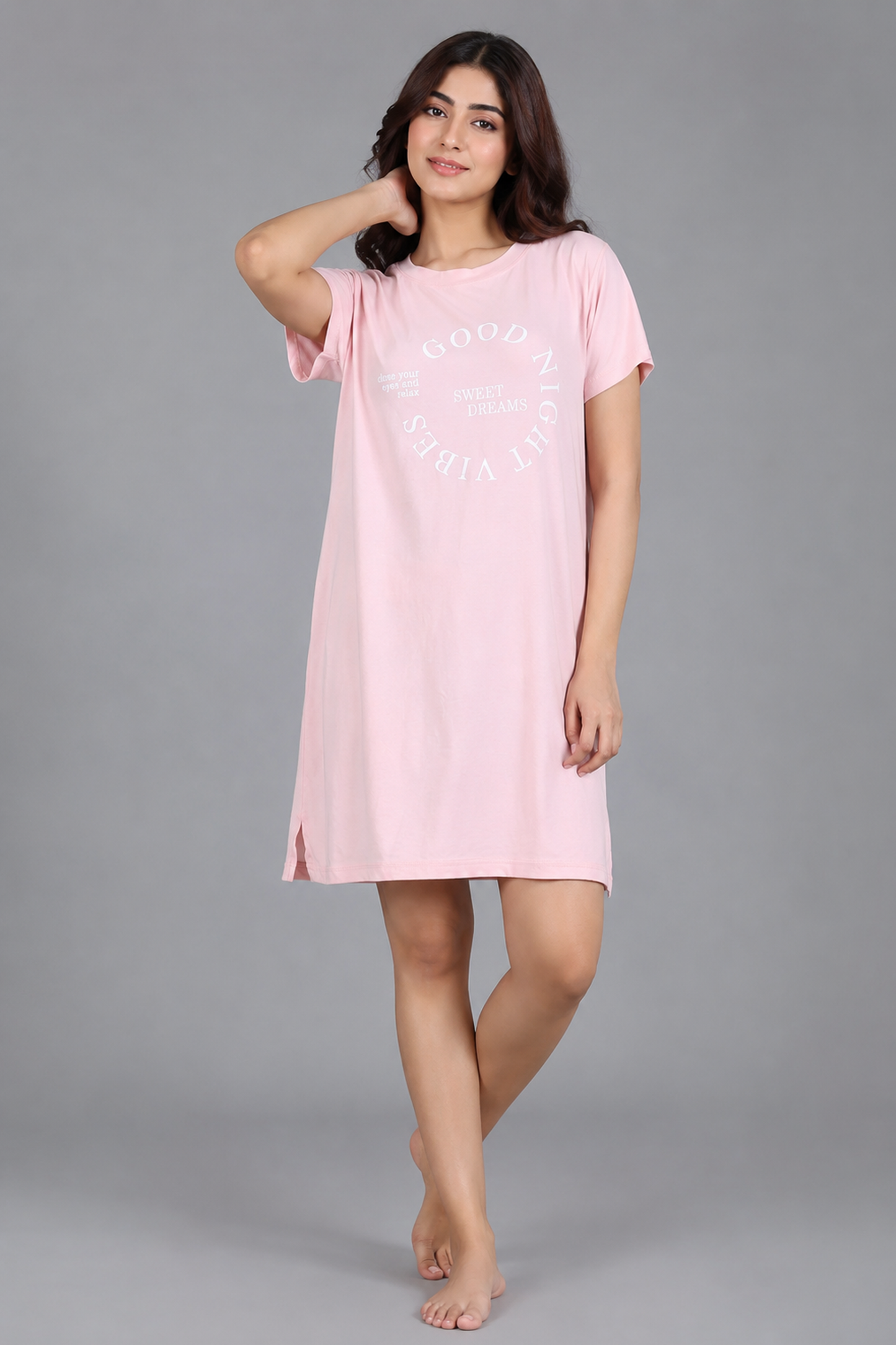 Good Night Vibes Sleep Dress