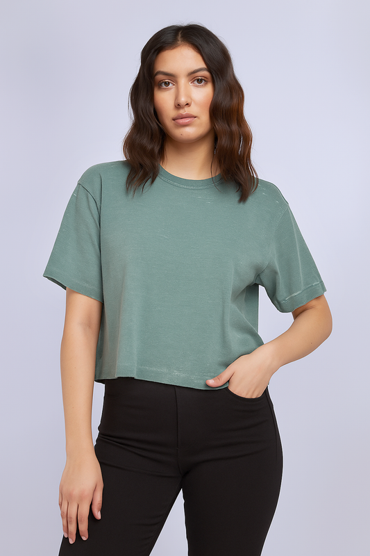 Vintage Style Crop T-Shirt