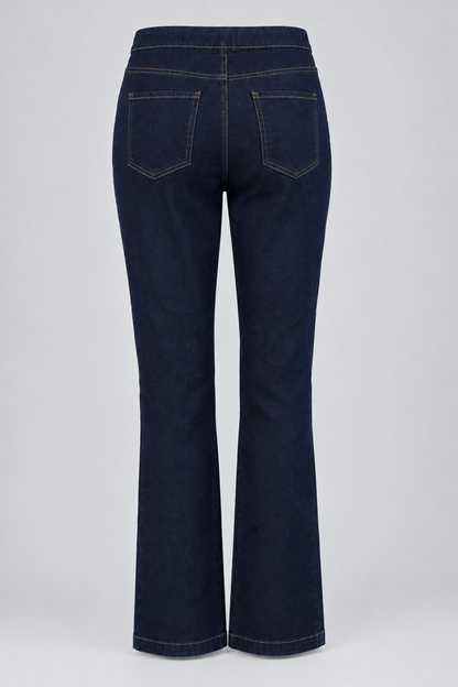 Women's High-Waisted Dark Wash Seamed Jeggings