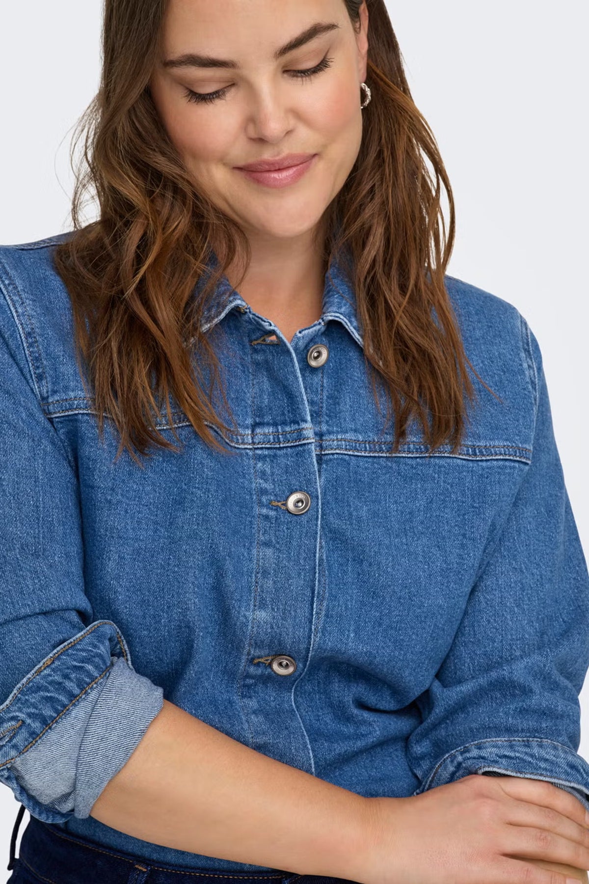 Classic Medium-Wash Denim Overshirt