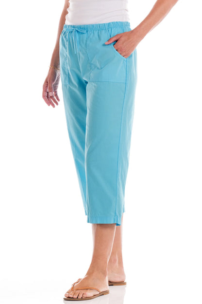 Women’s Casual Capri Pants – Light Blue