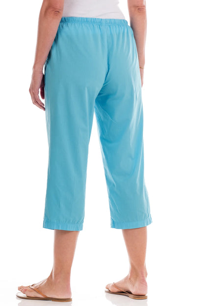 Women’s Casual Capri Pants – Light Blue