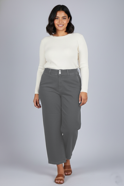 The Essential Wide-Leg Trouser Grey