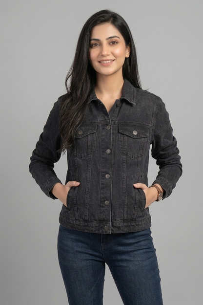 Classic Black Denim Jacket