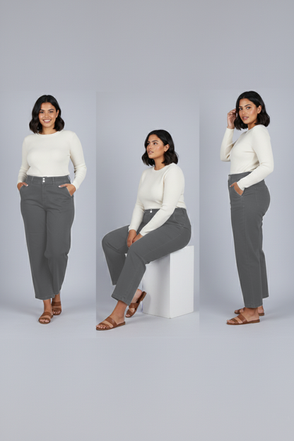 The Essential Wide-Leg Trouser Grey