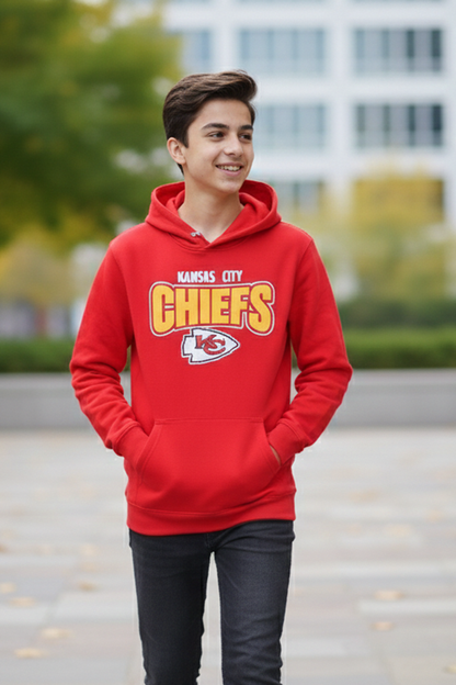 Kansas City Chiefs Red Graphic Hoodie - Premium Fleece /Unisex