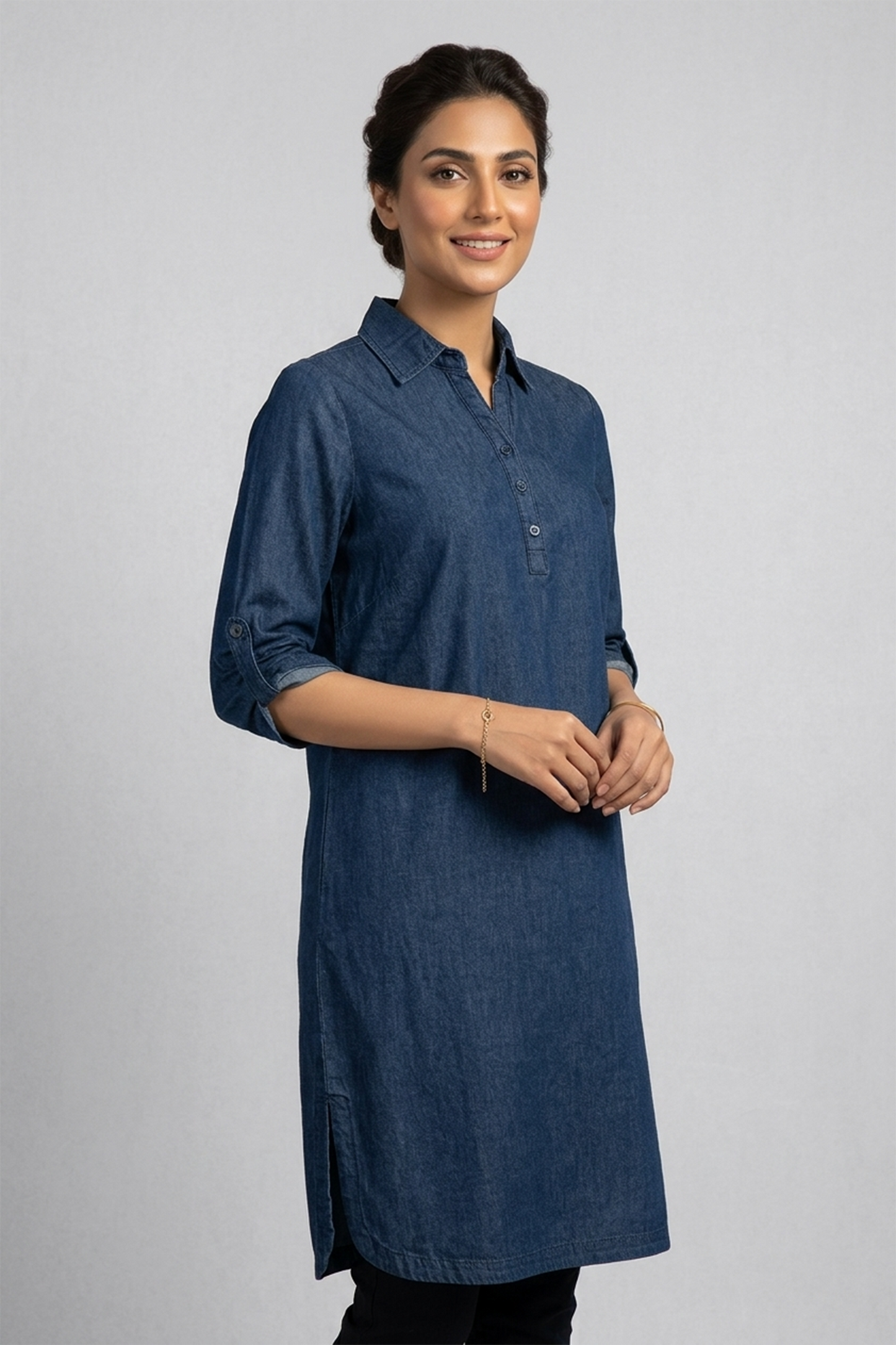 Denim Long Top