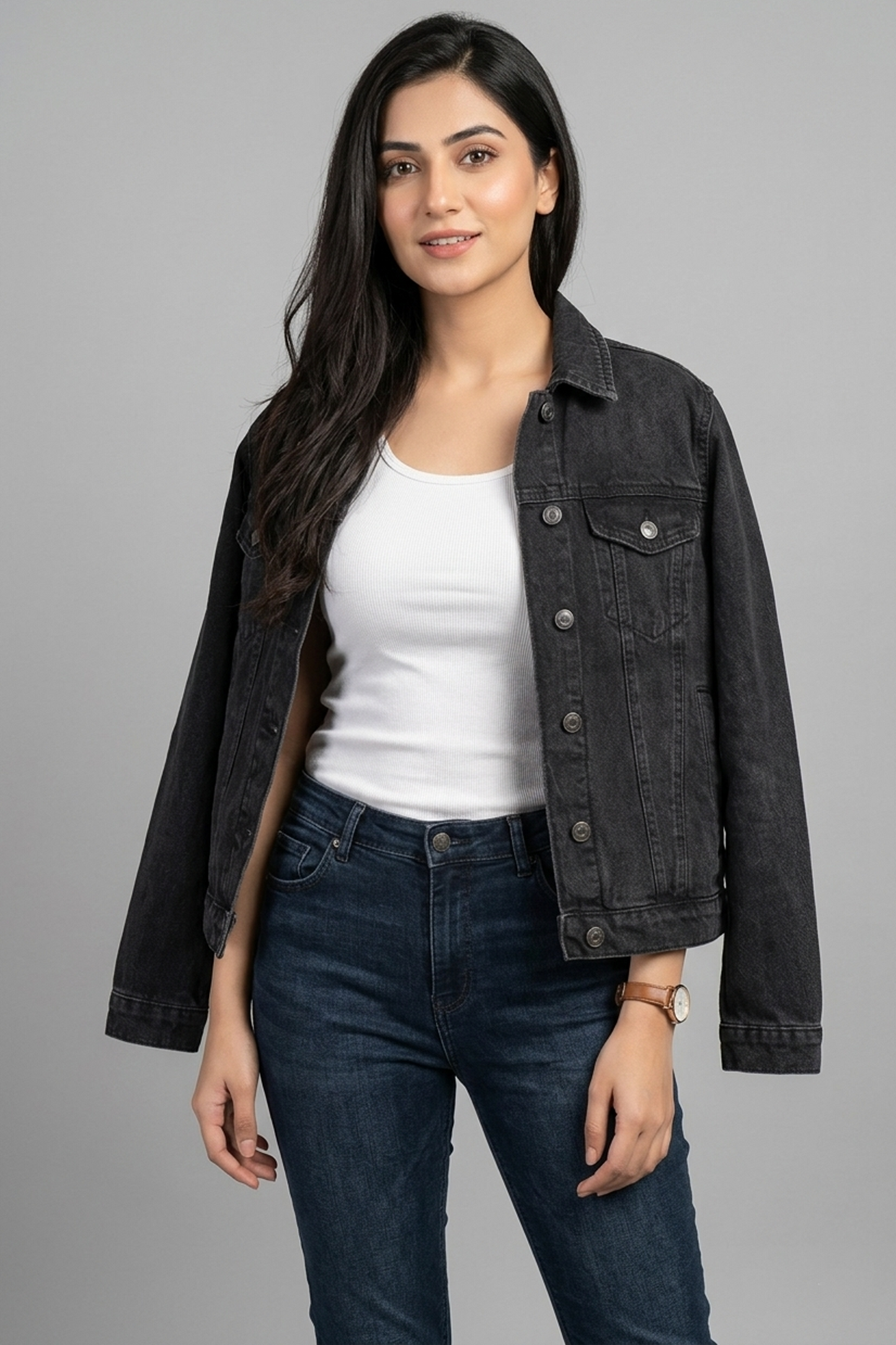 Classic Black Denim Jacket