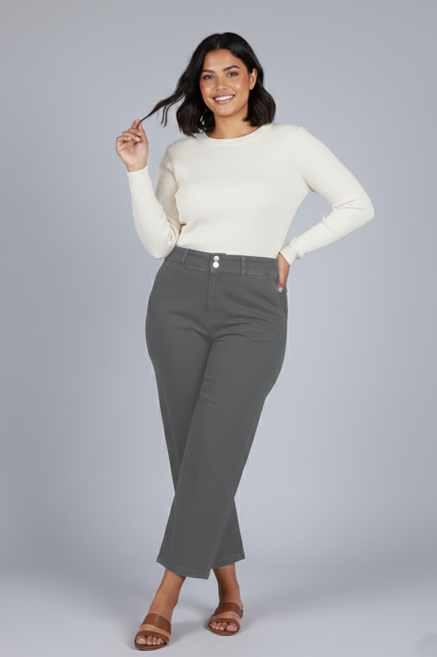 The Essential Wide-Leg Trouser Grey