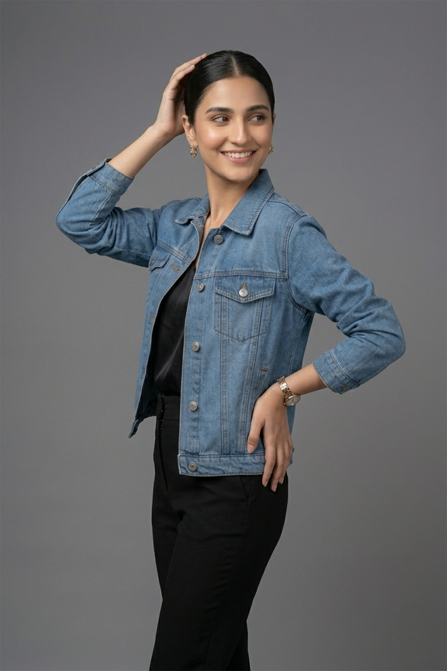 Classic Mid-Wash Denim Jacket