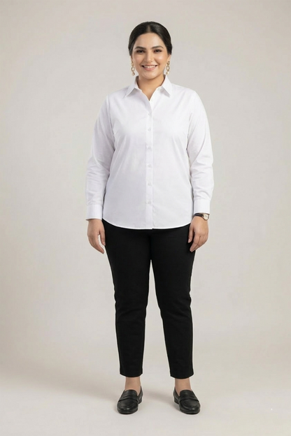 The high-rise fit and tapered leg