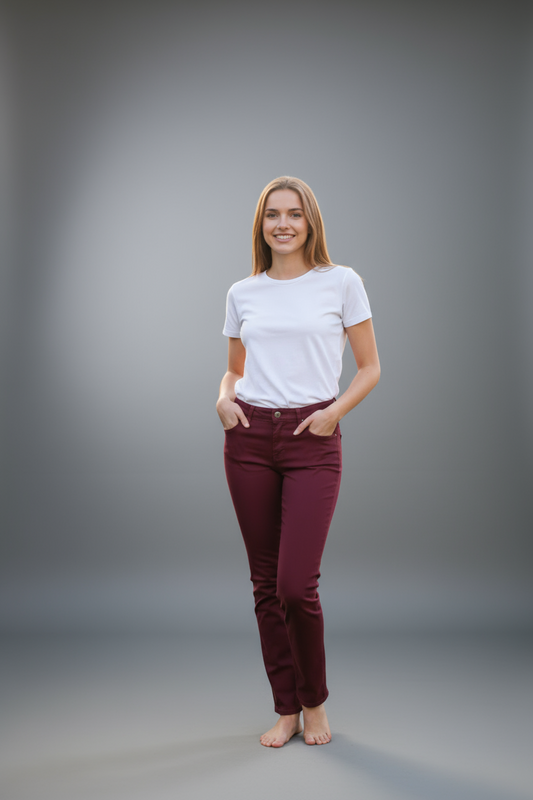 Rich Maroon Skinny Jeans