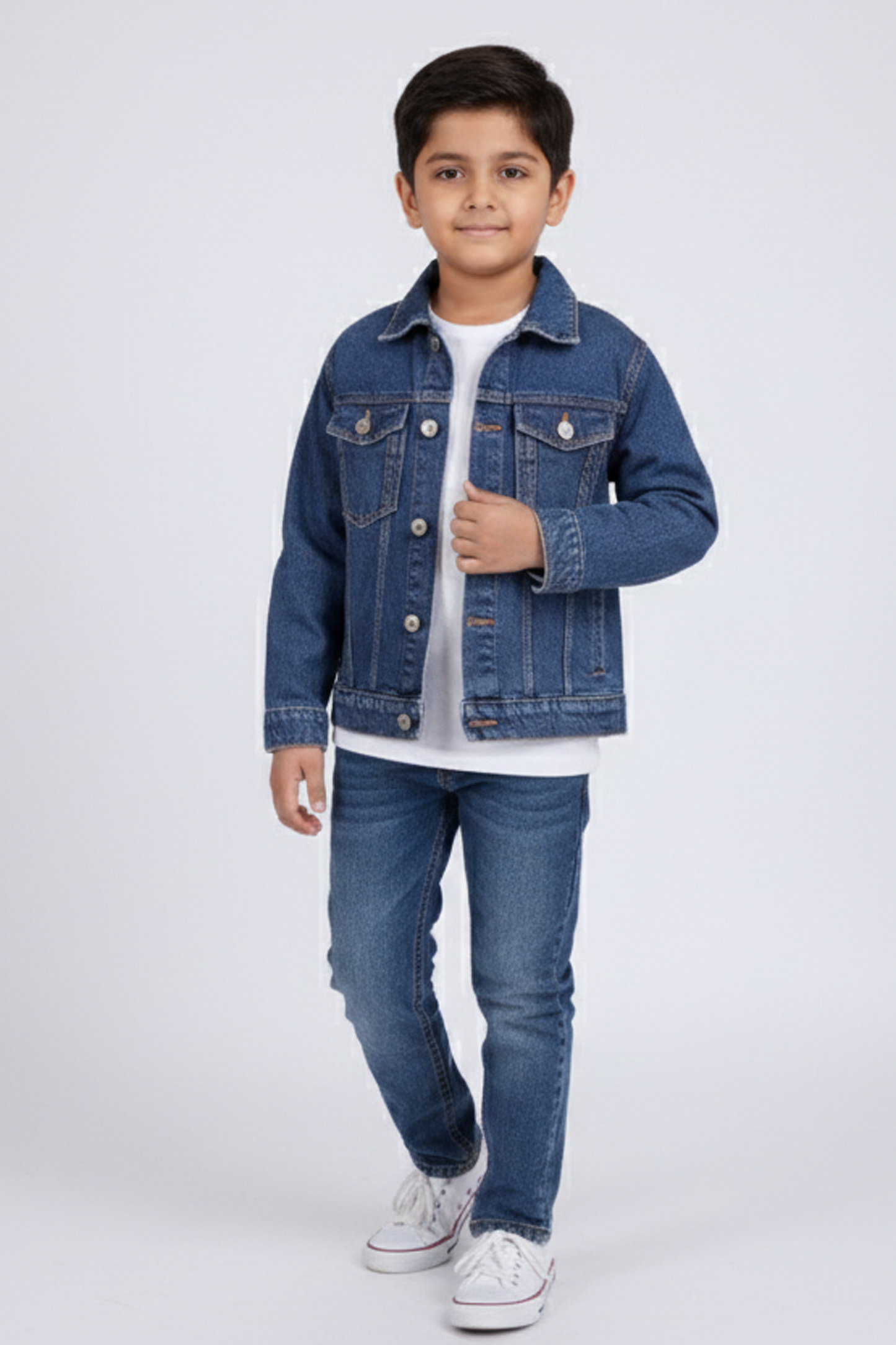 Classic Kids' Essential Denim Jacket – Premium Blue Wash